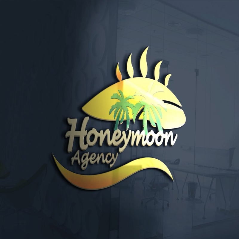 فایل قالب لوگوی تور مسافرتی ماه عسل - Honeymoon Travel Tour Logo Template
