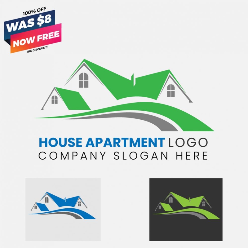 فایل لوگو خانه و آپارتمان - House and Apartment Logo