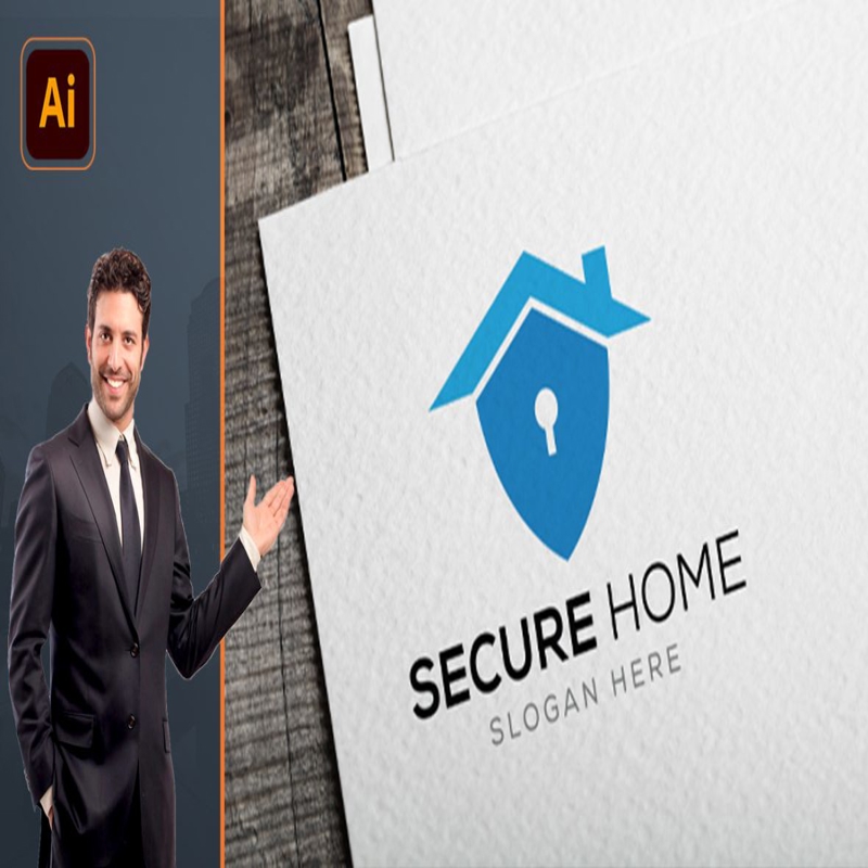 فایل وکتور لوگو خانه و ساختمان - House Security Logo Vector