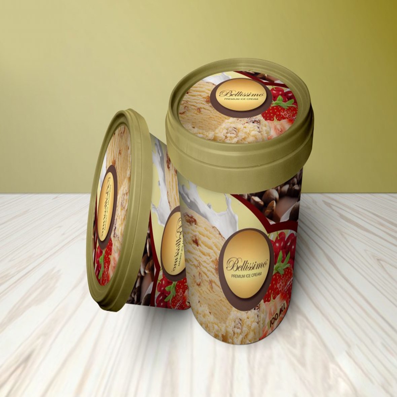 فایل قالب PSD طرح بسته بندی مدرن بستنی - Ice Cream Modern Packaging Design Template Psd