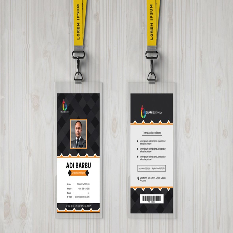 فایل الگوی اطلاعات نشان کارت شناسایی - Id Card Badge Information Template
