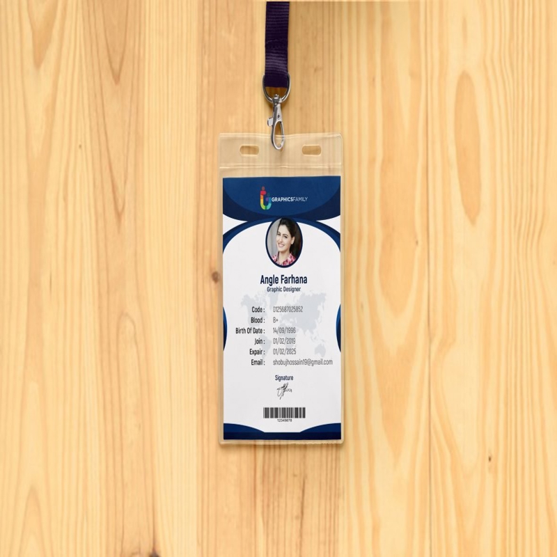 فایل طراحی کارت شناسایی با الگوی سبک انتزاعی - Id-card Design with Abstract Style Template