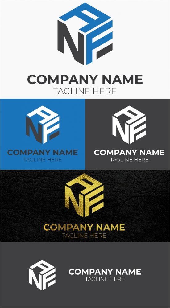فایل دانلود مونوگرام حرف اول ANF - Initial ANF Letter Monogram Download
