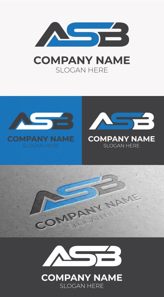 فایل وکتور حرف ASB اولیه - Initial ASB Letter Vector