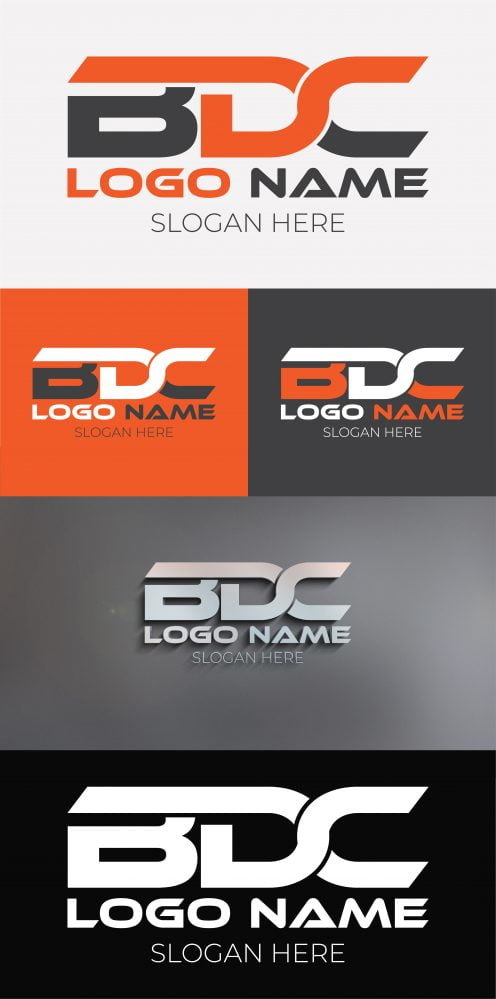 فایل دانلود مونوگرام حرف اول BDC - Initial BDC Letter Monogram Download