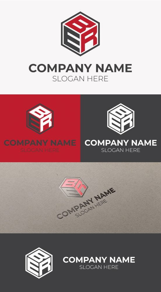 فایل وکتور لوگو حرف BER - Initial BER Letter Logo Vector
