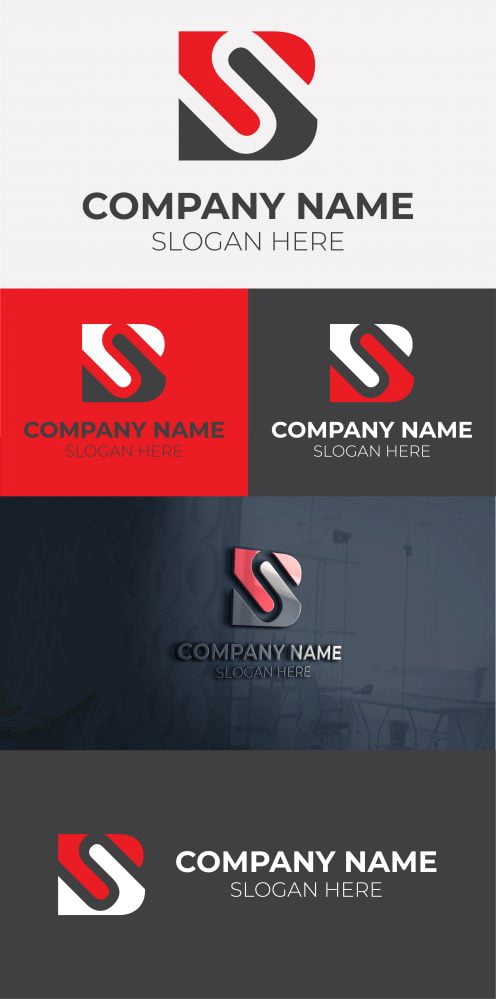 فایل وکتور لوگو حرف BS - Initial BS Letter Logo Vector