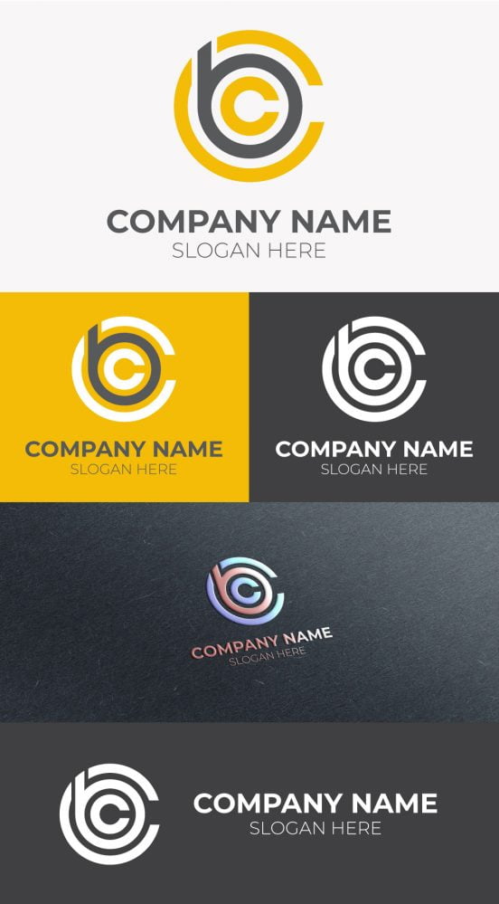 فایل طراحی لوگو خلاقانه اولیه CBC Letter - Initial Creative CBC Letter Logo Design