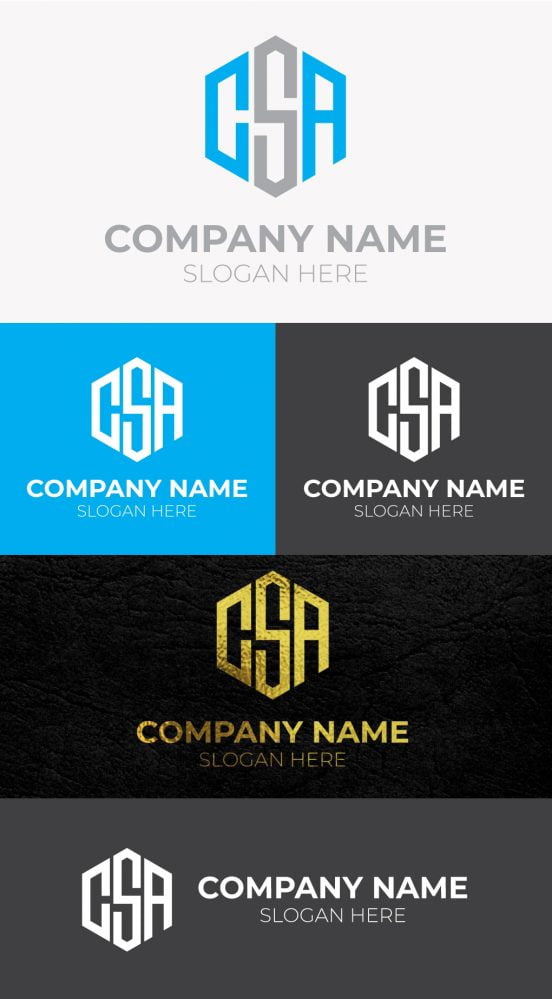 فایل دانلود علامت حرف CSA اولیه - Initial CSA Letter Mark Download