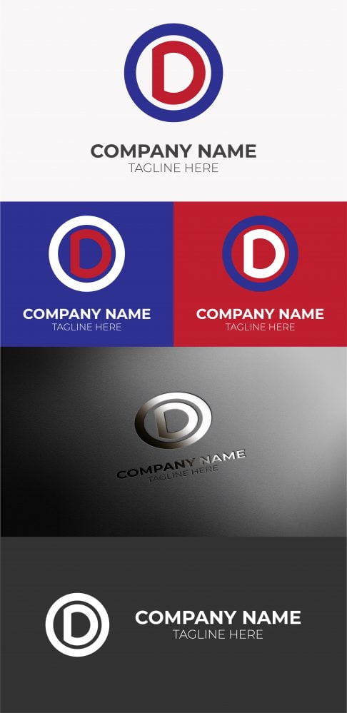 فایل وکتور لوگو و نماد - Initial OD Letter Logo Design vector
