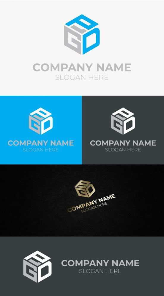 فایل لوگو با حرف اول PGD برای کسب و کار - Initial PGD Letter Logo For Business