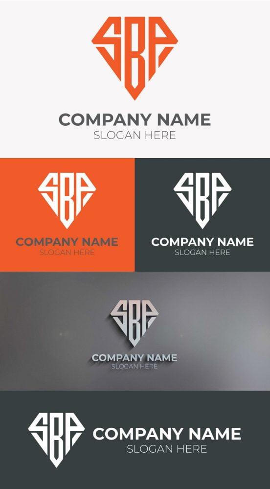 فایل وکتور حرف اول SBP - Initial SBP Letter Vector