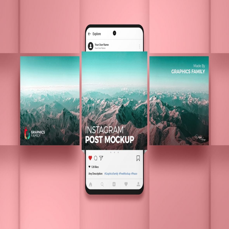 فایل ماکت پست اینستاگرام - Instagram Post Mockup