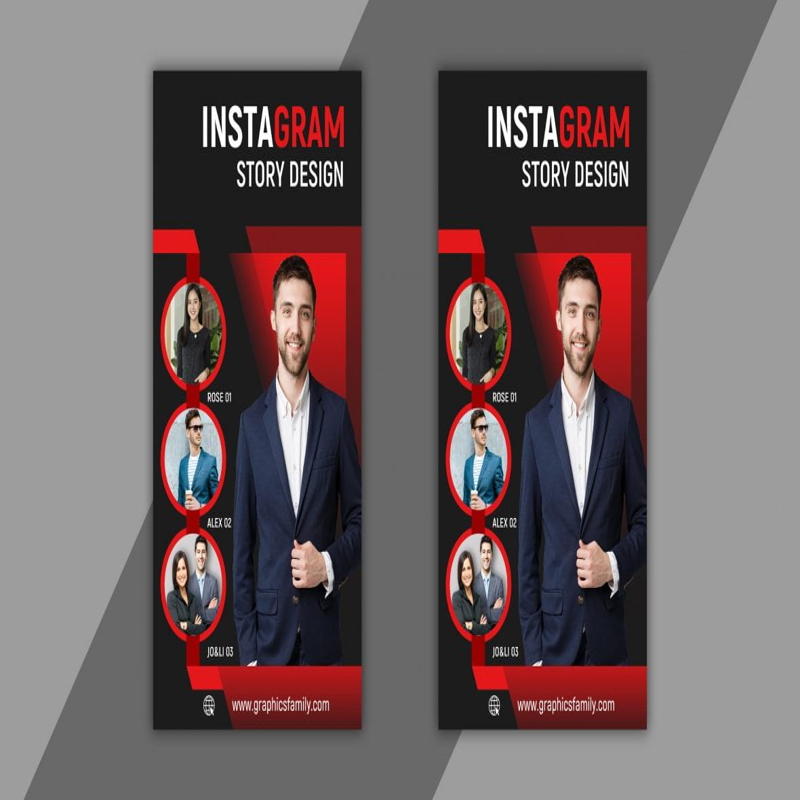 فایل قالب استوری اینستاگرام برای کسب و کار - Instagram Stories Template for Business
