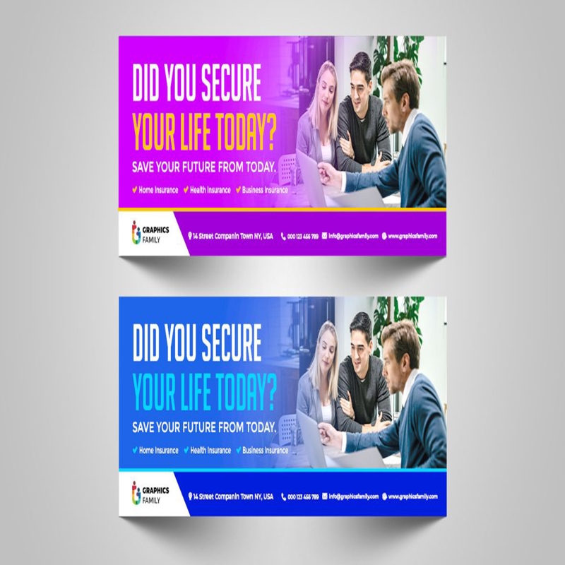 فایل طراحی کاور فیسبوک شرکت بیمه - Insurance Company Facebook Cover Design