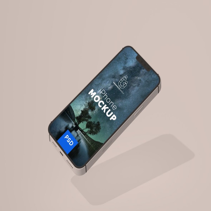 فایل ماکت طراحی صفحه نمایش آیفون - iPhone Screen Design Mockup