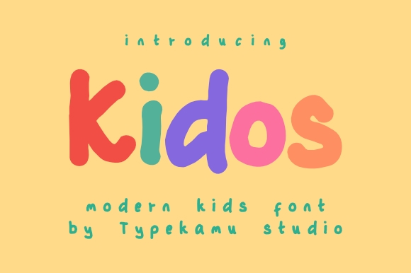 فایل فونت زیبا کیدوس - Kidos cute font