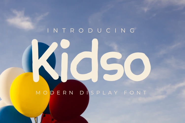 فایل کیدسو - نمایش فونت - Kidso – Display font