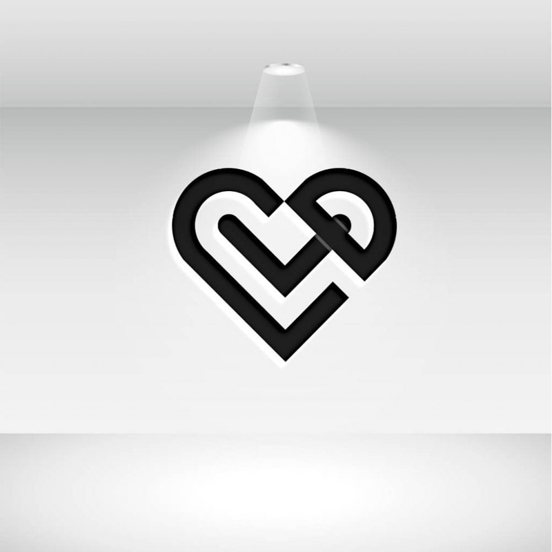 فایل مفهوم لوگوی L+D با تم عشق - L+D with Love logo concept