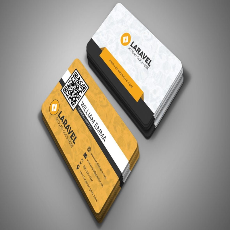 فایل الگوی کارت ویزیت مدیر عامل لاراول - Laravel Managing Director Business Card Template