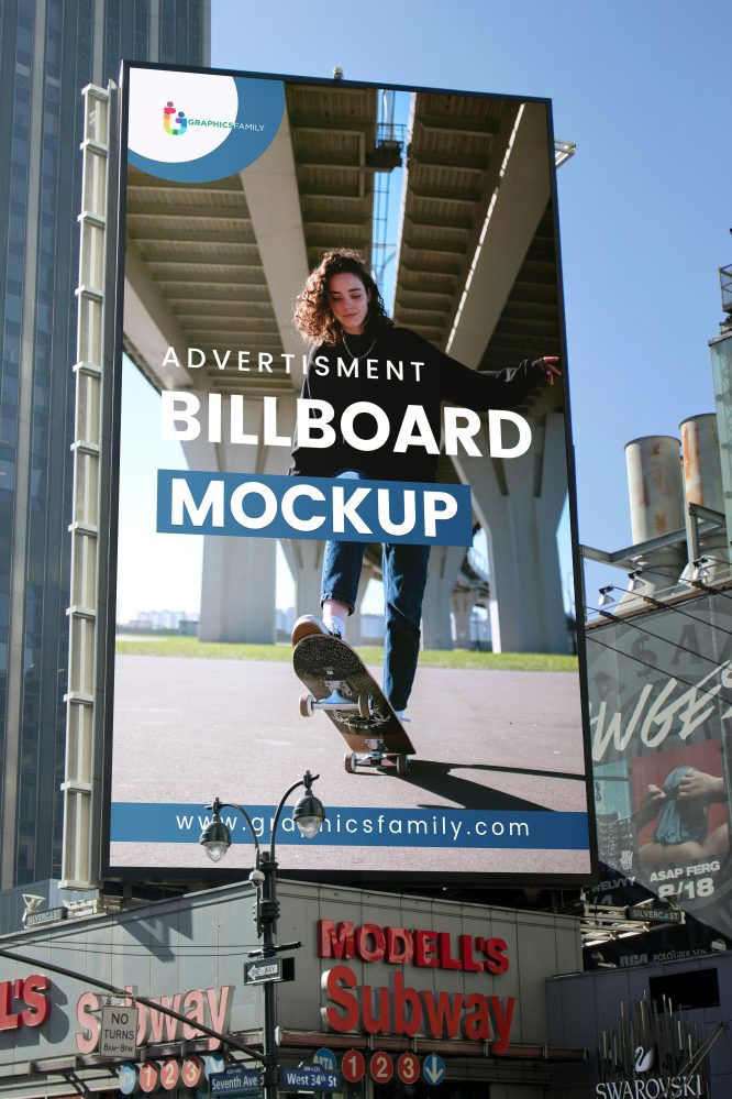 فایل موکاپ بیلبورد بزرگ - Large Billboard Mockup