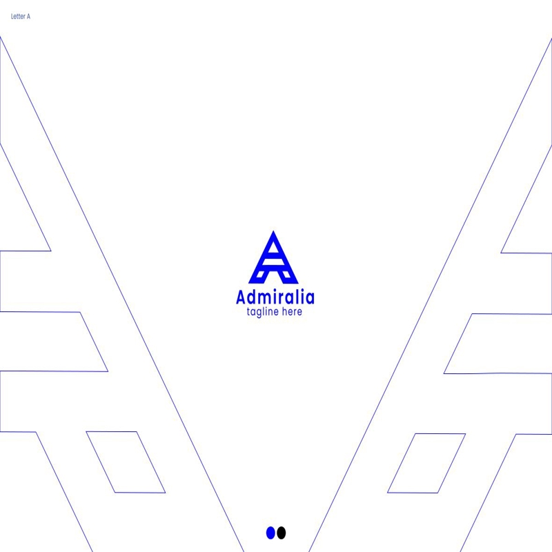 فایل طراحی لوگو حرف A - طراحی لوگو مونوگرام - Letter A Logo – Monogram Logo Design