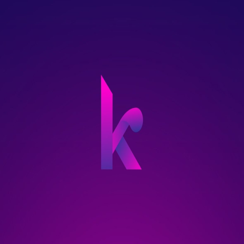 فایل طراحی لوگو گرادینت حرف K - Letter K Gradient Logo Design