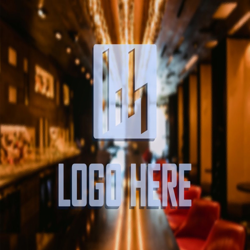 فایل موکاپ لوگو روی زمینه شیشه ای - Logo Mockup on Glass Background