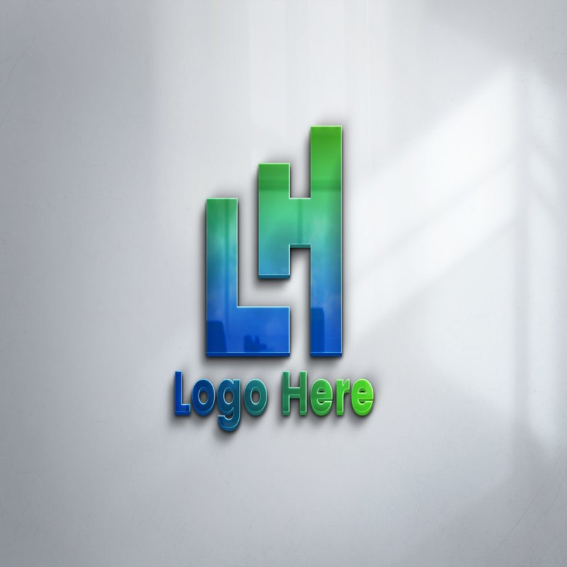 فایل موکاپ لوگو با لوگوی سه بعدی - Logo Mockup with 3D Logo