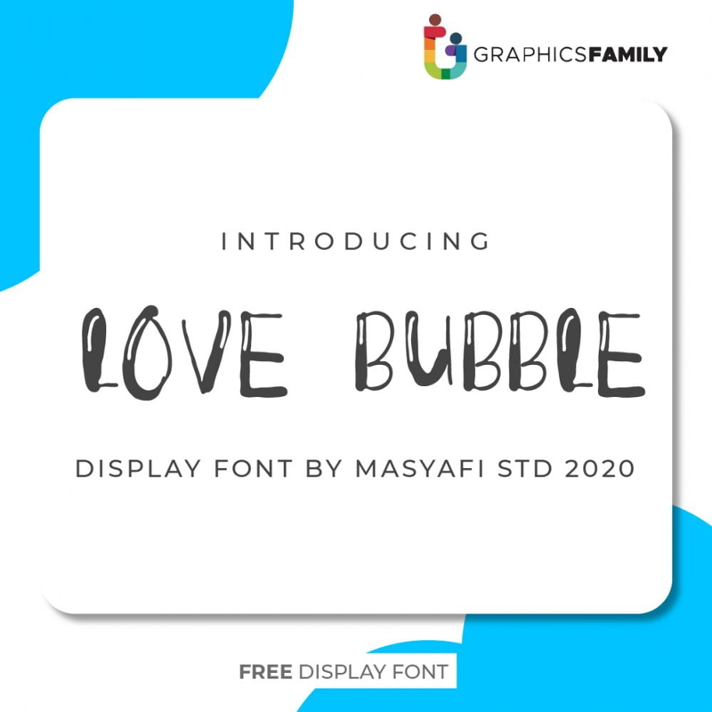 فایل فونت حباب‌های عشق - Love Bubbles Font