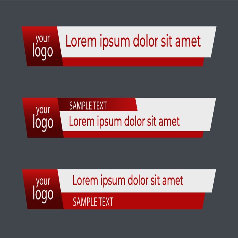 فایل الگوی بنر سوم پایین - Lower third banner template