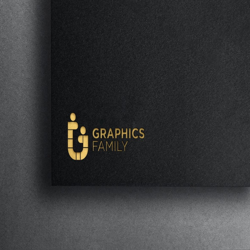 فایل موکاپ لوگو لوکس با طرح طلایی برجسته - Luxurious Gold Embossed Logo Mockup