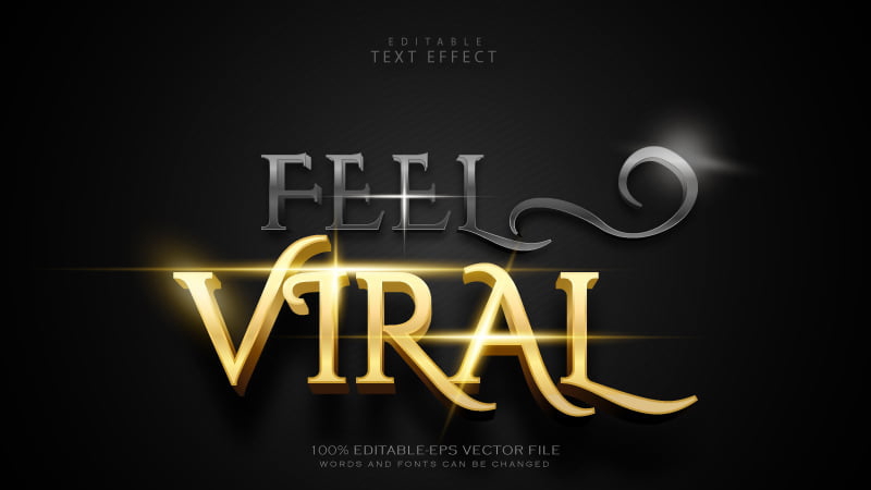 فایل افکت متن لوکس مشکی و طلایی قابل ویرایش - Luxury Black and Gold Editable Text Effect