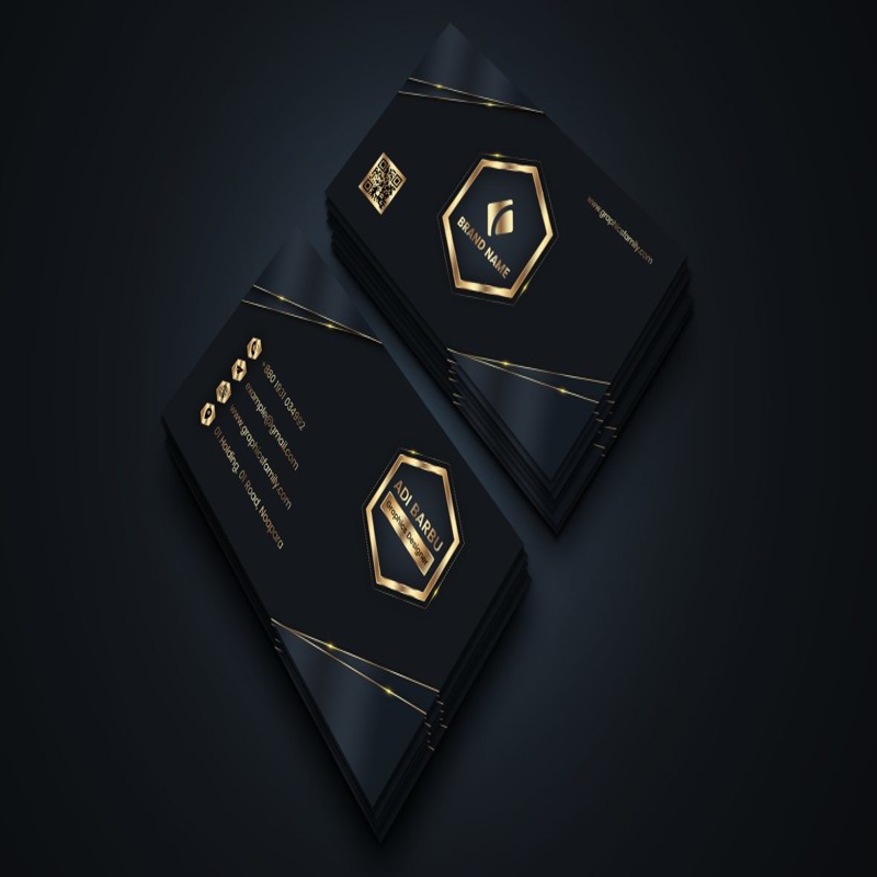 فایل طراحی کارت ویزیت لوکس مشکی - Luxury Black Business Card Design