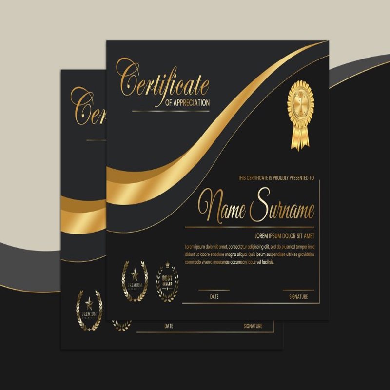 فایل الگوی طراحی گواهی لوکس - Luxury Certificate Design Template