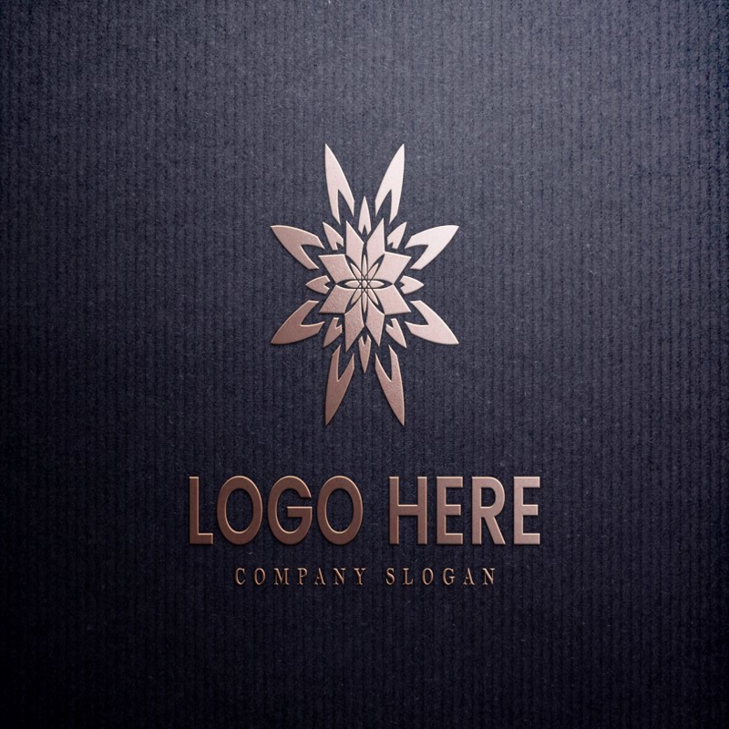 فایل موکاپ لوگوی لوکس با فویل طلایی روی کاغذ مشکی - Luxury Gold Foil Logo Mockup on Black Paper