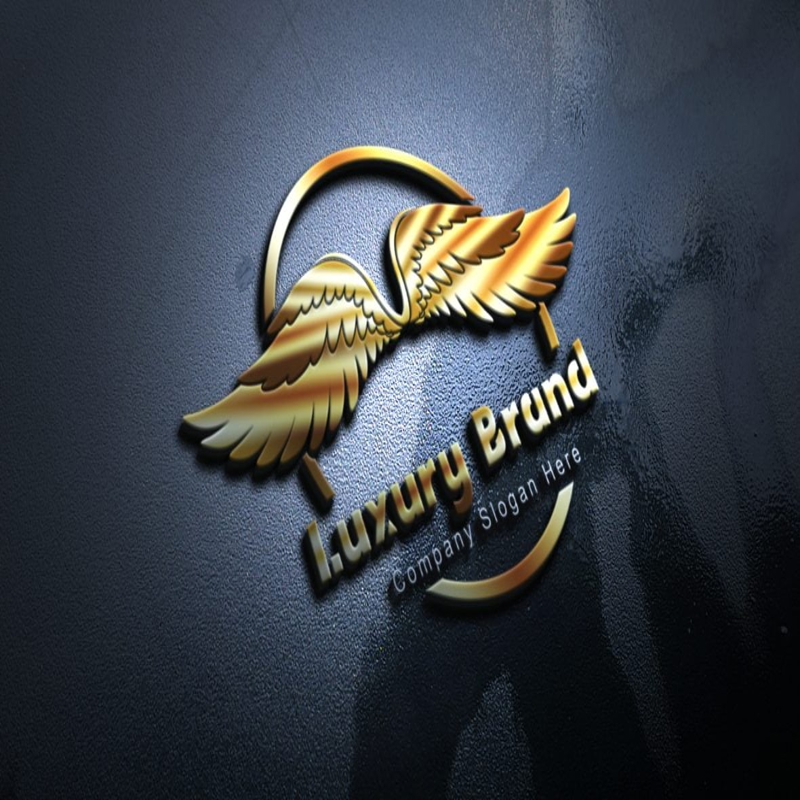 فایل طراحی لوگو لوکس طلایی - Luxury Golden Logo Design