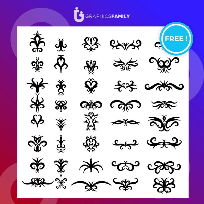 فایل مجموعه عناصر تزئینی لوکس - Luxury Ornamental Elements Collection