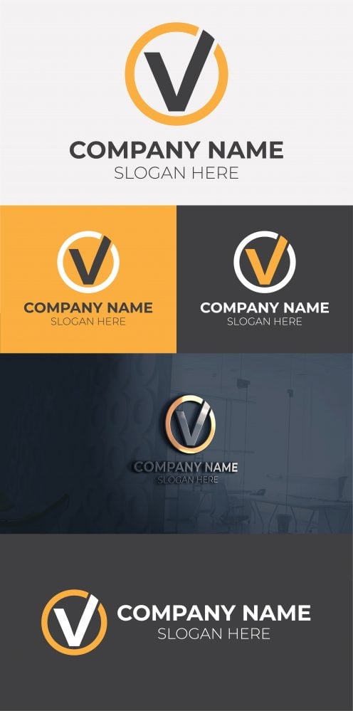 فایل قالب لوگوی لوکس حرف V - Luxury V Letter Logo Template