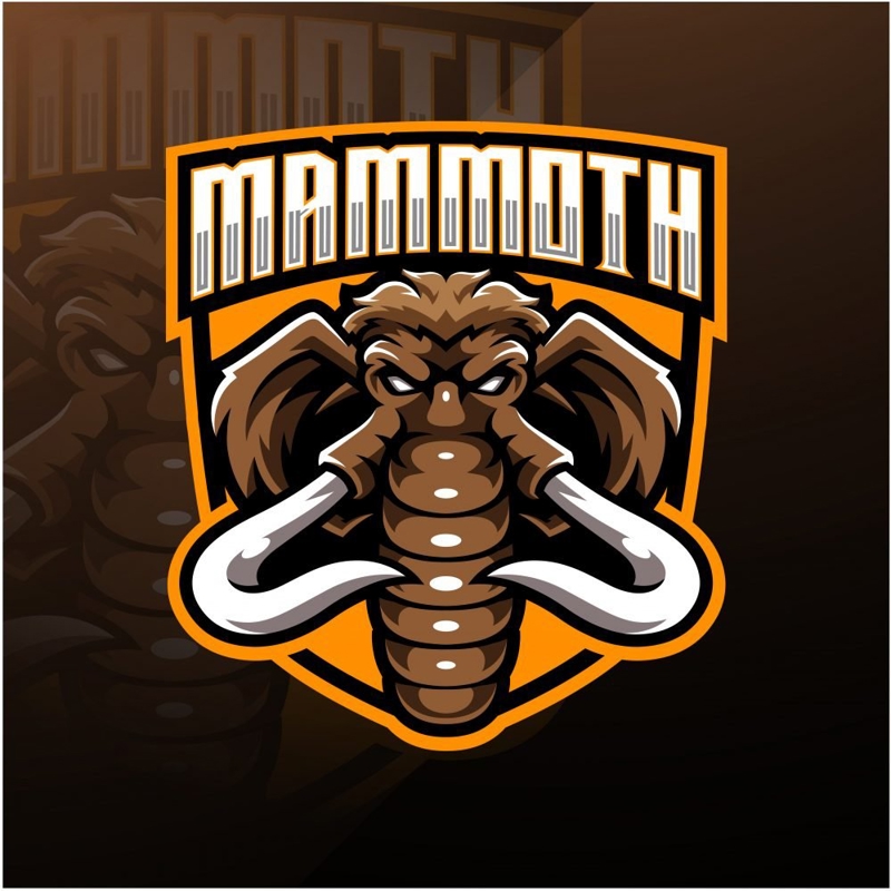 فایل لوگوی طلسم قبیله بازی‌های ورزشی ماموت - Mamoth Esports Gaming Clan Mascot Logo