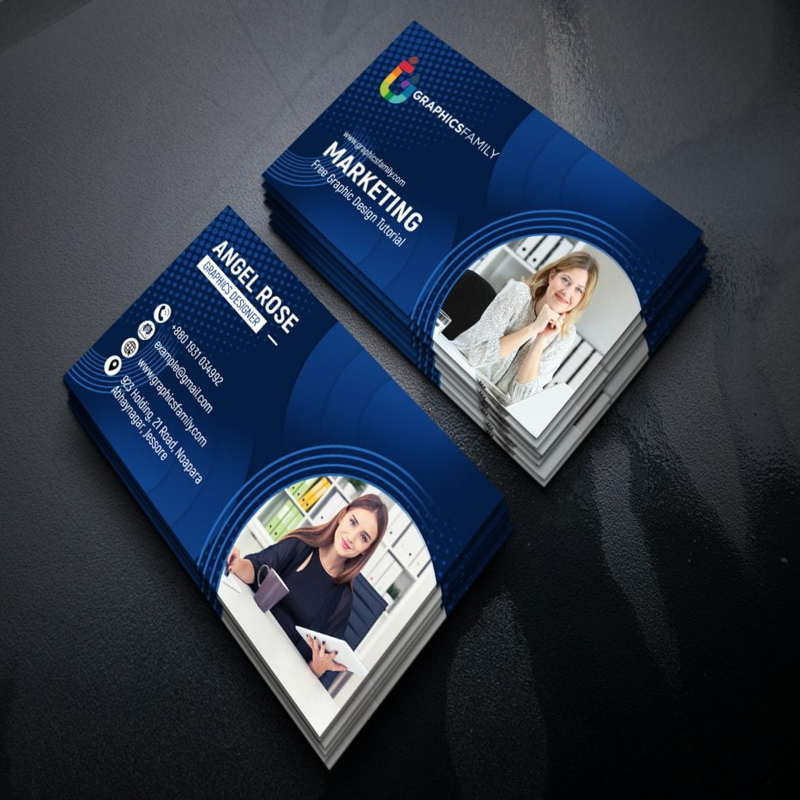 فایل الگوی کارت ویزیت بازاریابی و ارتباطات - Marketing & Communications Business Cards Template