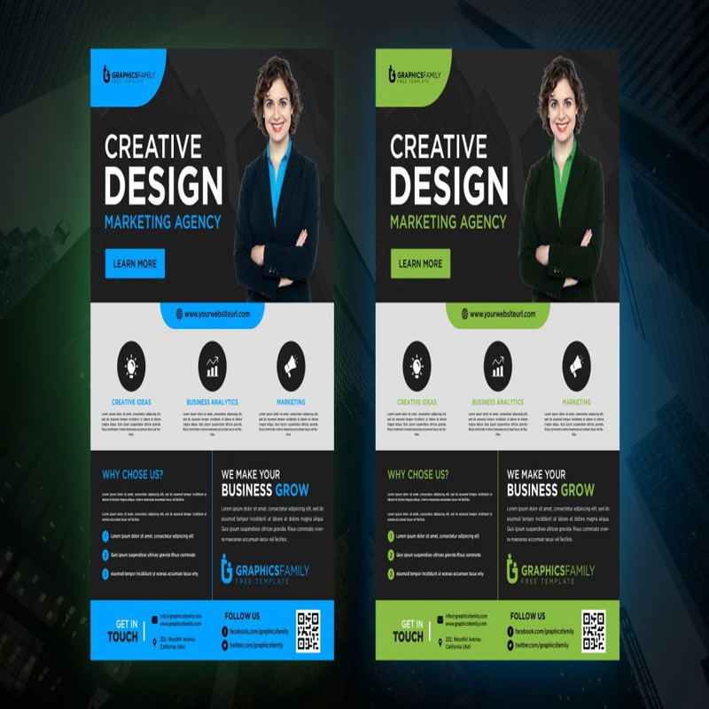 فایل طراحی بنر آژانس بازاریابی - Marketing Agency Banner Design