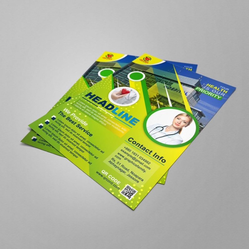 فایل طراحی بروشور پزشکی A4 - Medical A4 Flyer Design