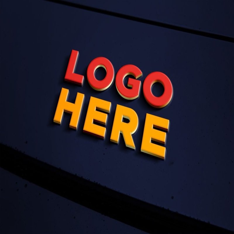 فایل موکاپ افکت لوگوی فلزی - Metal Logo Effect Mockup