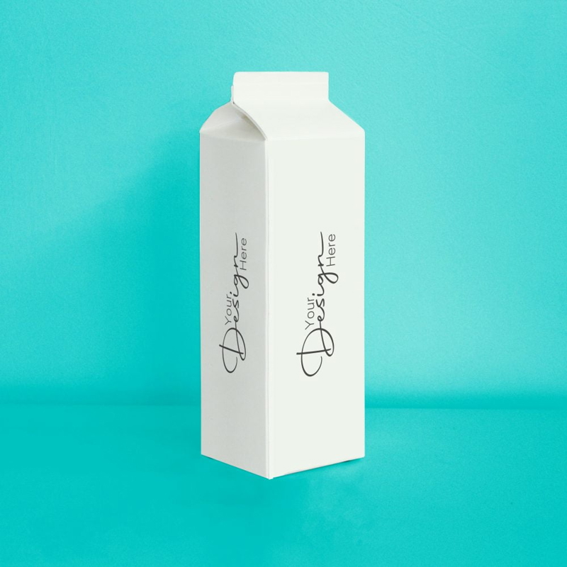 فایل ماکت طراحی بسته شیر - Milk Pack Design Mockup