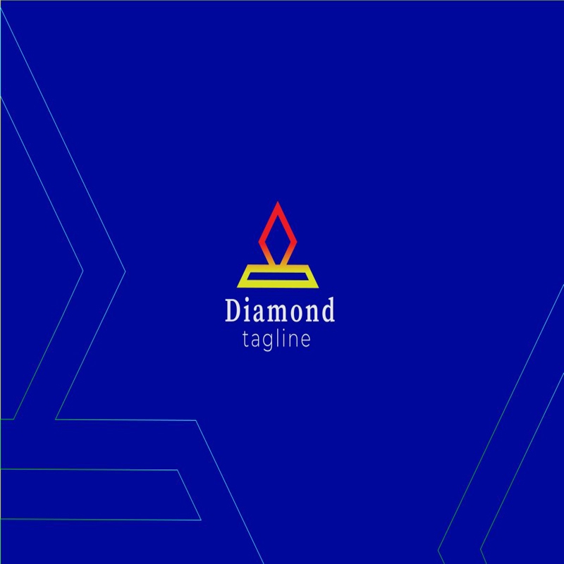 فایل طراحی لوگوی مینیمال الماس – برند پوشاک - Minimal Diamond Logo Design – Clothing Brand