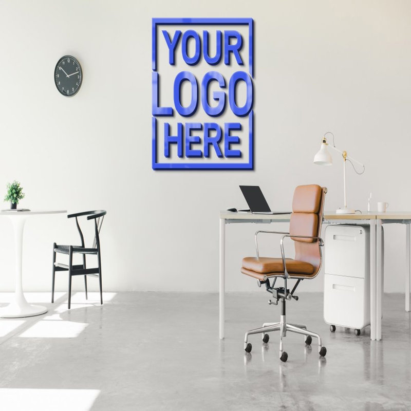 فایل موکاپ لوگوی فضای اداری مینیمال - Minimal Office Space Logo Mockup
