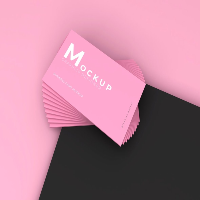 فایل موکاپ کارت ویزیت مینیمالیستی - Minimalist visiting business card mockup