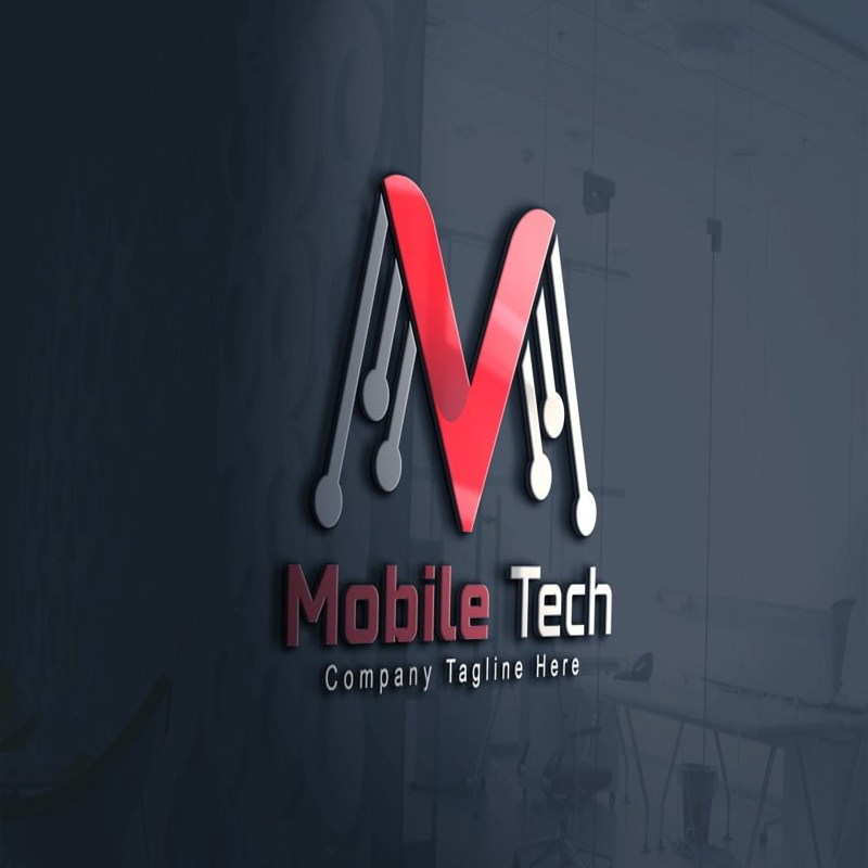 فایل طراحی لوگو موبایل تک - Mobile Tech Logo Design
