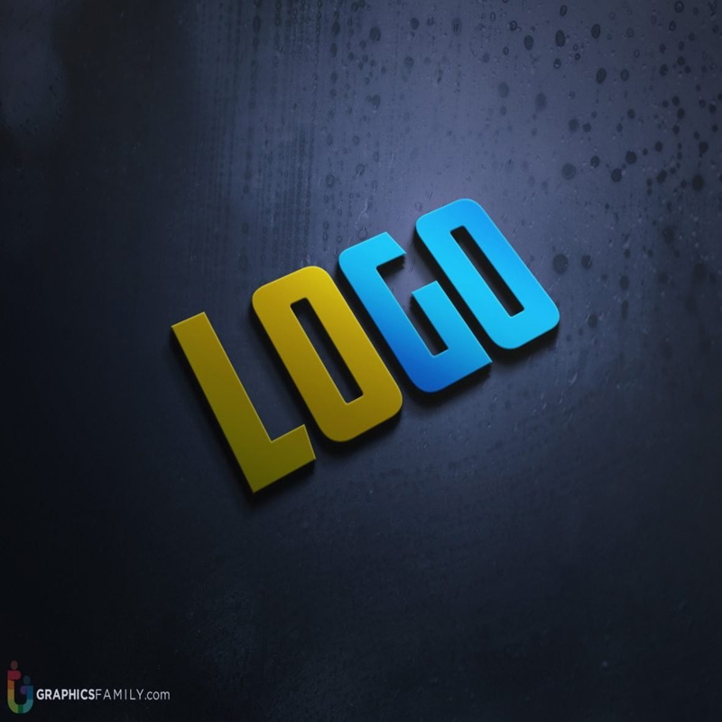 فایل موکاپ لوگوی سه بعدی مدرن - Modern 3D Logo Mock-UP